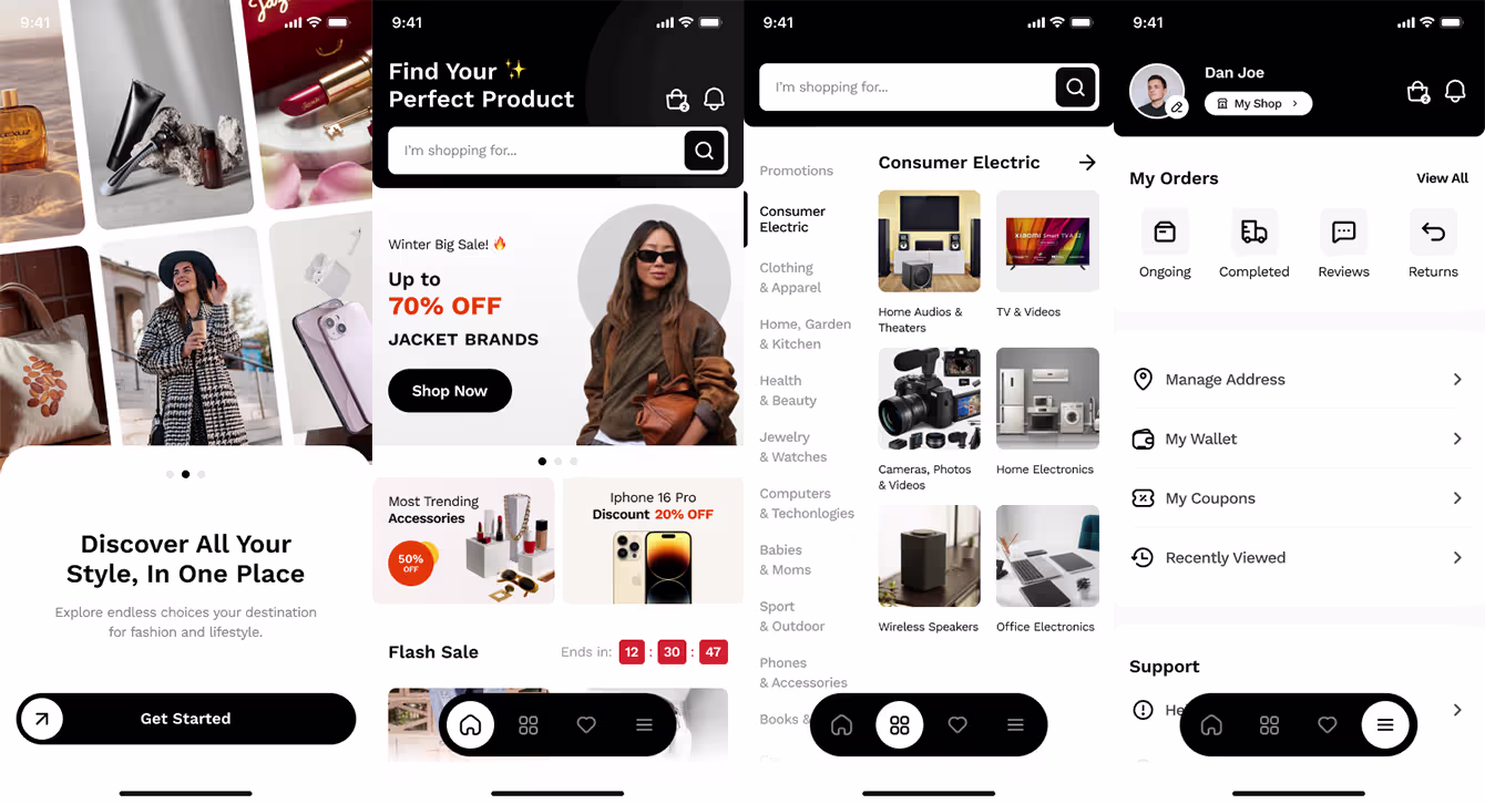 E-commerce mobile app