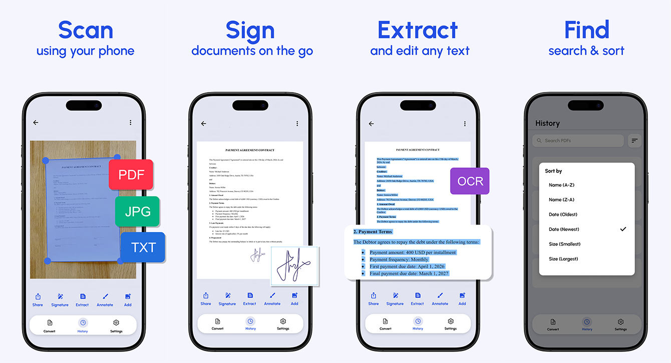 PDF scanner mobile app