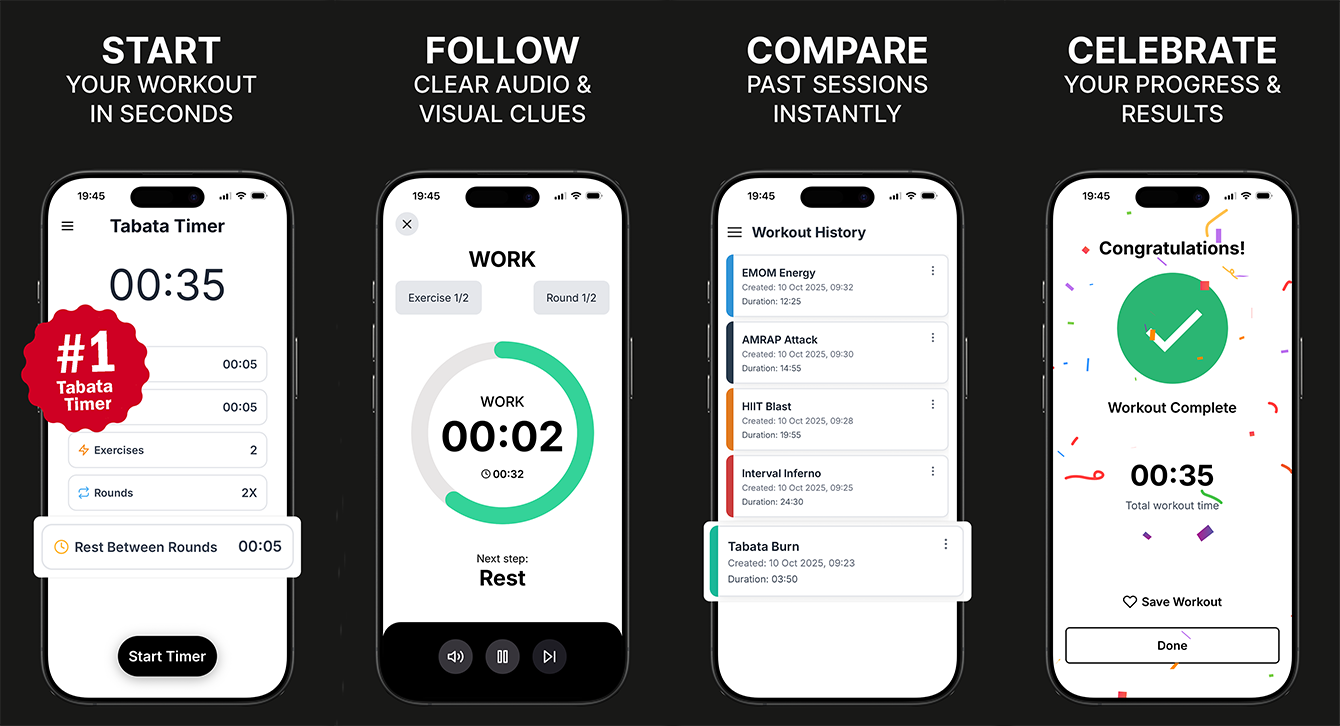 Workout timer mobile app